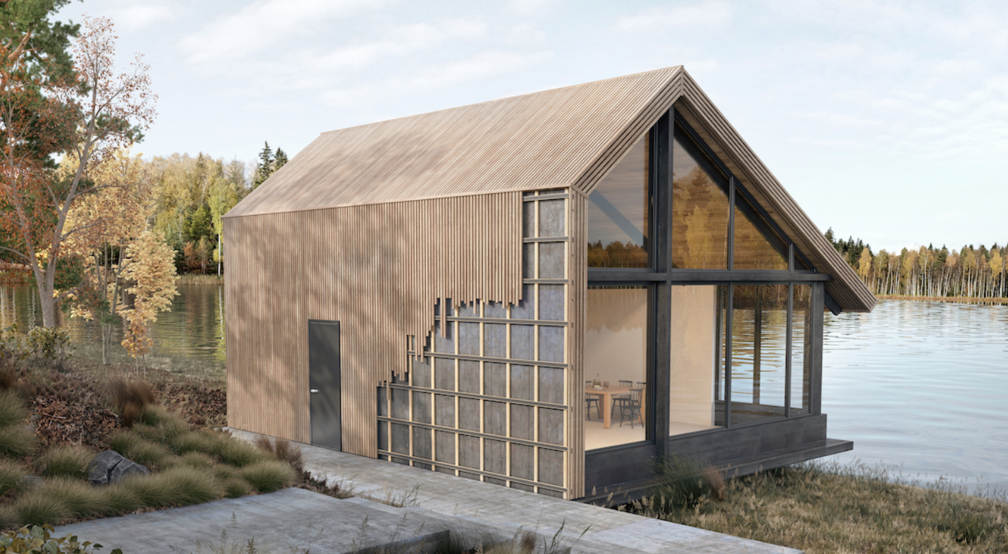 Brandveilige beplating - open houten gevel