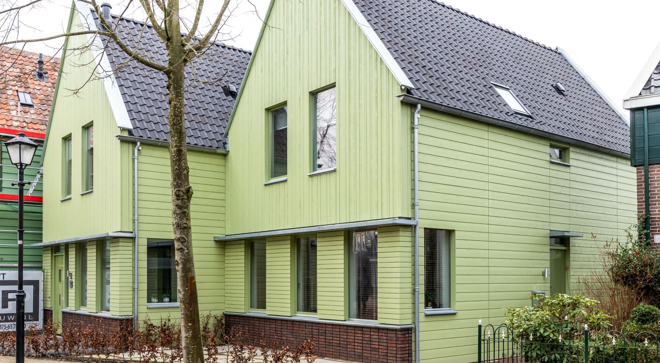 Horizontale houten gevelbekleding